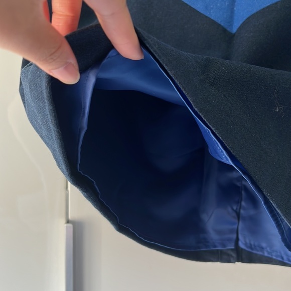BRAND NEW! - Tommy Hilfiger Wool blend Knee-Length Skirt - Blue & Navy Blue - Picture 2 of 10